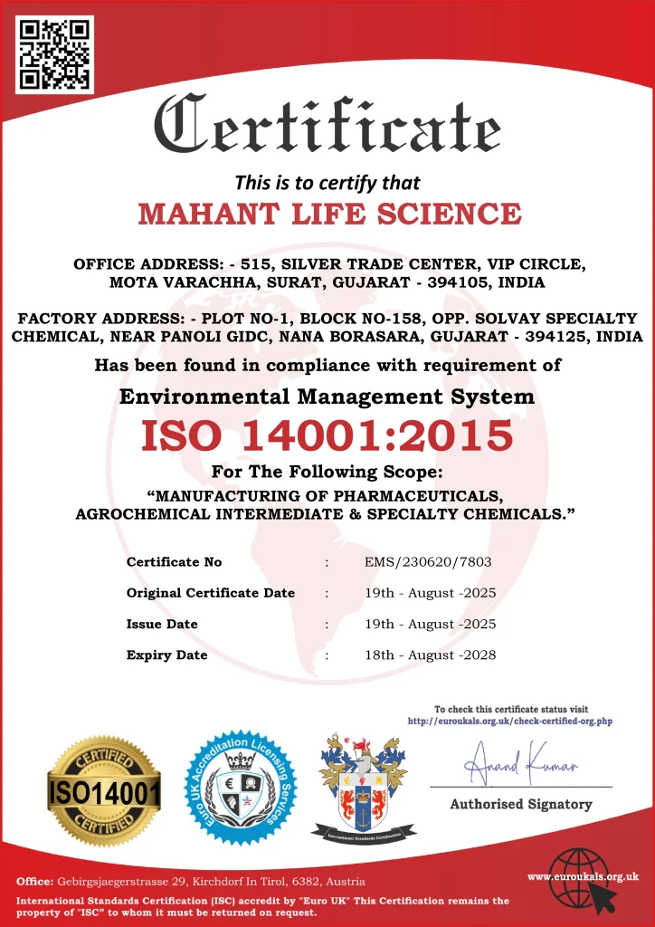 7803 - 14K MAHANT LIFE SCIENCE